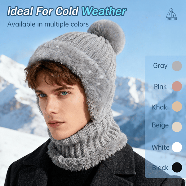 3 in 1 Multifunctional Knitted Hat-Mask, Neck Cover, Warm Hat