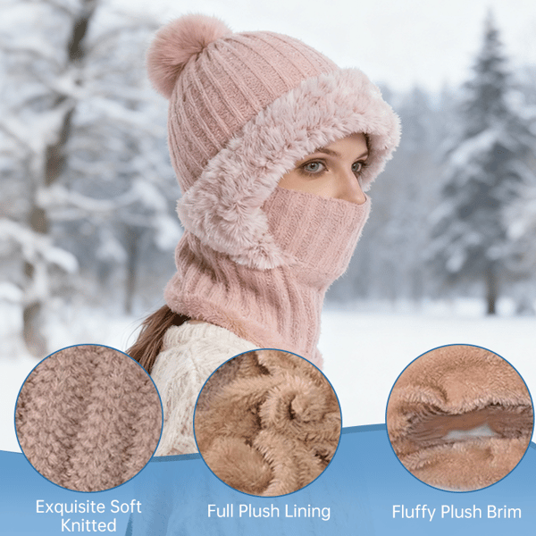3 in 1 Multifunctional Knitted Hat-Mask, Neck Cover, Warm Hat